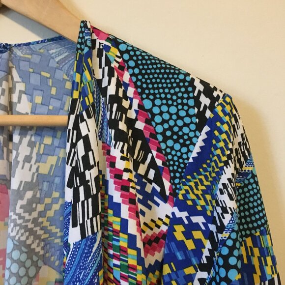 Midnight Circus Rainbow Rave Handmade Cascading Collar Cardigan - Picture 6 of 16